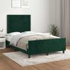 vidaXL Giroletto senza Materasso Verde Scuro 120x190 cm Velluto