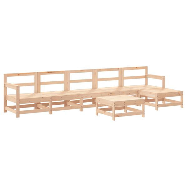 vidaXL Set Salotto da Giardino 7 pz in Legno Massello di Pino