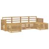 vidaXL Set di divani da esterno 6 pz Bianco Legno di Acacia Massello