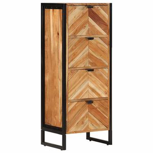 vidaXL Mobile da Bagno 40x30x100 cm Legno Massello di Acacia e Ferro