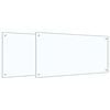 vidaXL Schienale da cucina 2 pz Trasparente 100 x 50 cm