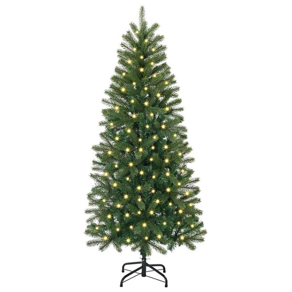 vidaXL Albero di Natale artificiale con 150 LED Verde 120 cm PE e PVC