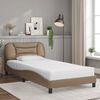 vidaXL Letto con Materasso Hvar Cappuccino 100x200cm Similpelle