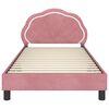 vidaXL Struttura letto bambini con testata Rosa 90 x 200 cm Velluto
