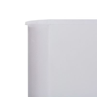vidaXL Paravento a 9 Pannelli in Tessuto 1200x80 cm Bianco Sabbia