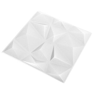 vidaXL Pannelli da parete 12 pz 50 x 50 cm Bianco Diamante Schiuma XPS