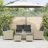vidaXL Set Divano da Giardino 6pz con Cuscini Grigio Chiaro Polyrattan