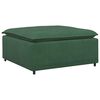 vidaXL Modulo Poggiapiedi Divano Modulare Verde Scuro 100x100x48 cm
