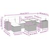 vidaXL Set Divano da Giardino 8 pz con Cuscini Beige in Polyrattan