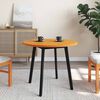 vidaXL Piano Tavolo Rotondo Marrone Cera Ø80x2,5cm Legno Massello Pino