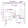 vidaXL Cuccia per Cani Ambra 105,5x83,5x100 cm Legno Massello di Pino