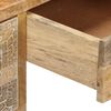 vidaXL Scrivania in Legno Massello di Mango e Vera Pelle 117x50x76 cm