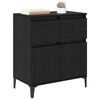 vidaXL Credenza con cassetto Rovere Nero 60 x 35 x 70 cm
