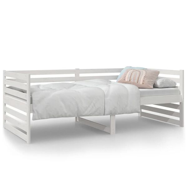 vidaXL Dormeuse senza Materasso Bianca 90x190 cm Legno Massello Pino