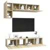 vidaXL Set di Mobili TV 5 pz Rovere Sonoma in Legno Multistrato
