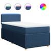 vidaXL Giroletto a Molle con Materasso Blu 100x200 cm in Tessuto
