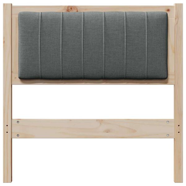 vidaXL Testiera imbottita con testiera Marrone 75 cm Pino massello