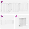 vidaXL Cancello Cani Porta Pieghevole Bianco 6 Pannelli 480 cm Pioppo