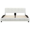 vidaXL Letto con Materasso Memory Foam Bianco in Similpelle 140x200 cm