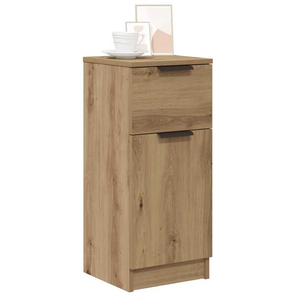 vidaXL Credenza Rovere Artigianale 30x30x70 cm in Legno Multistrato