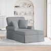 vidaXL Chaise Longe con Gonna Grigio chiaro 91 x 157 x 91 cm Tessuto