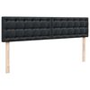 vidaXL Struttura Letto Pouf con Materasso Nero 200x200 cm Similpelle