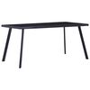 vidaXL Tavolo da Pranzo Nero 180x90x75 cm in Vetro Temperato