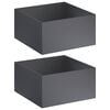 vidaXL Vaso da giardino 2 pz Antracite 60 x 60 x 40 cm