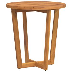 vidaXL Tavolino da giardino rotondo &Oslash;70x75 cm in Legno Massello di Acacia