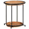vidaXL Tavolino Ø55x60 cm in Legno Massello di Acacia