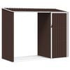 vidaXL Capanno per Legna da Giardino 245x98x159 cm in Acciaio Zincato
