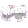 vidaXL Set Divano da Giardino 8 pcs Beige e Grigio Chiaro polyrattan