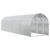 vidaXL Pollaio Argento 800 x 200 x 200 cm Acciaio zincato