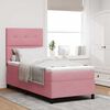 vidaXL Letto a molle con materasso Rosa 90 x 190 cm Tessuto