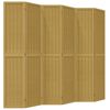 vidaXL Divisorio Ambienti 6 Pannelli Marrone Legno Massello Paulownia