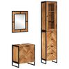 vidaXL Set Mobili da Bagno 3 pz in Ferro e Legno Massello di Acacia