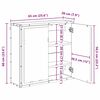 vidaXL Scaffale da parete con porta Rovere artigianale 65 x 20 x 60 cm