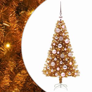 vidaXL Albero di Natale Oro 120 cm PET