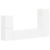 vidaXL Set mobile TV 4 pz Bianco Legno ingegnerizzato