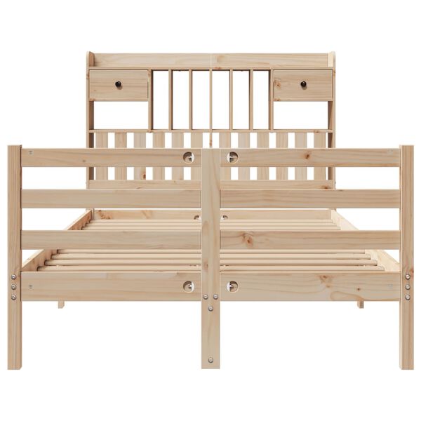 vidaXL Letto Libreria senza Materasso 135x190 cm in Legno di Pino