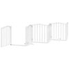 vidaXL Cancello Cani Porta Pieghevole Bianco 9 Pannelli 450 cm Pioppo