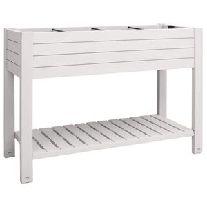 vidaXL Fioriera Rialzata da Giardino Bianca 110x45x79 cm Polipropilene