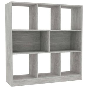 vidaXL Libreria Grigio Cemento 97,5x29,5x100 cm in Legno Multistrato