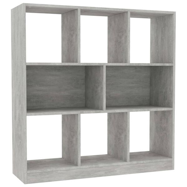 vidaXL Libreria Grigio Cemento 97,5x29,5x100 cm in Legno Multistrato