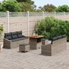 vidaXL Set Divano da Giardino con cuscino con cuscino 9 pcs Grigio