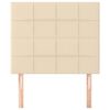 vidaXL Testiera Crema 90x5x118/128 cm Tessuto