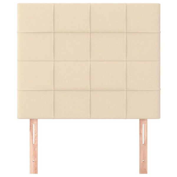 vidaXL Testiera Crema 90x5x118/128 cm Tessuto