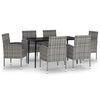 vidaXL Set da Pranzo da Giardino 7 pz Antracite