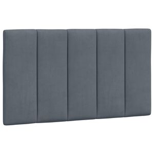 vidaXL Cuscino Testiera Hanko Grigio Scuro 80 cm in Velluto