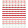 vidaXL Vasi per Marmellata in Vetro Coperchio Rosso 96 pz 230 ml